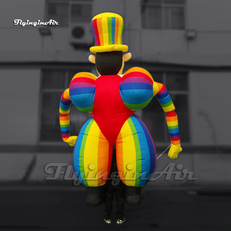 Figura inflable de payaso títere para desfiles y eventos