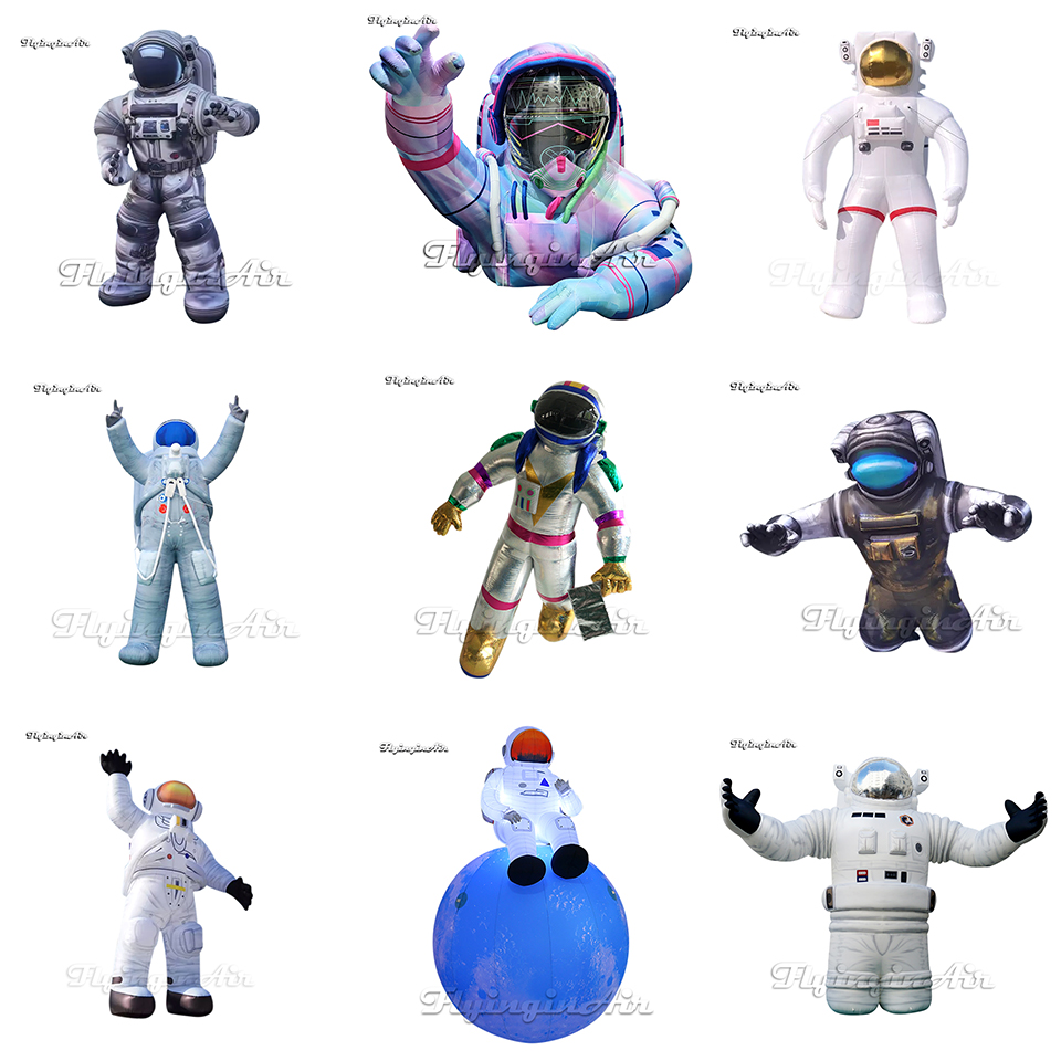 Astronautas inflables gigantes al aire libre inflar el modelo de los astronautas espaciales para eventos