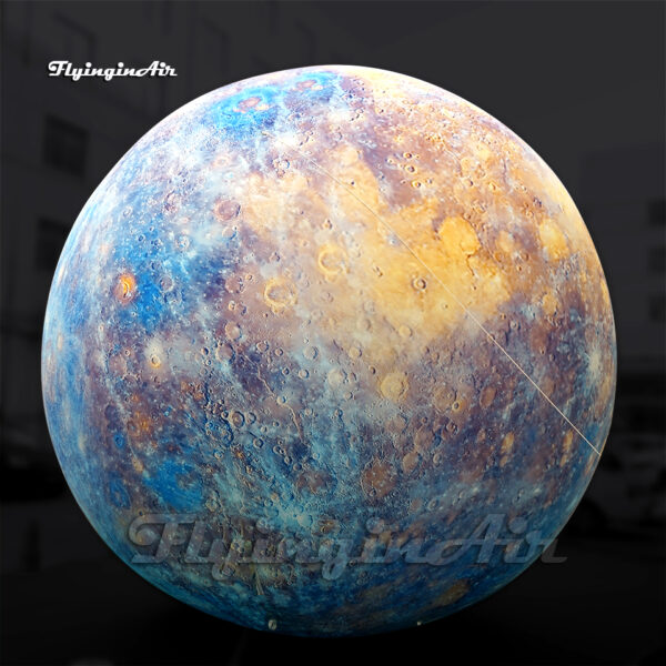 Globo planetario gigante hinchable de Mercurio personalizable con luces LED - Decoración para fiestas