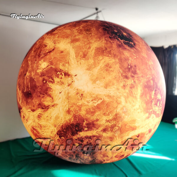 Bola inflable gigante de Venus de 3 metros, esfera del sistema solar para evento