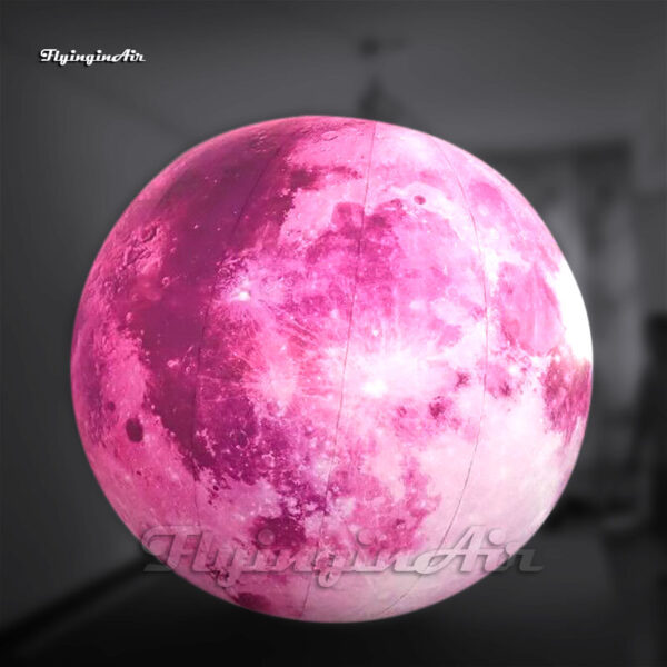 Globo lunar rosa gigante inflable para colgar - Decoración para fiestas