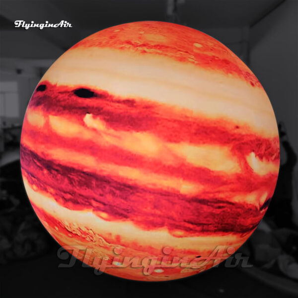 Globo planetario gigante inflable de Júpiter (Sistema Solar) con luces LED