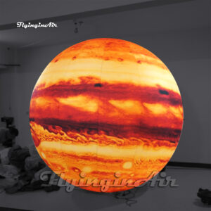 Esfera planetaria gigante inflable de Júpiter con luces LED