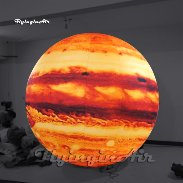Esfera planetaria gigante inflable de Júpiter con luces LED