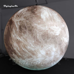 Esfera planetaria grande inflable de Mercurio con luces LED