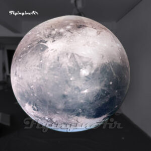Esfera planetaria gigante de Plutón para colgar con luces LED