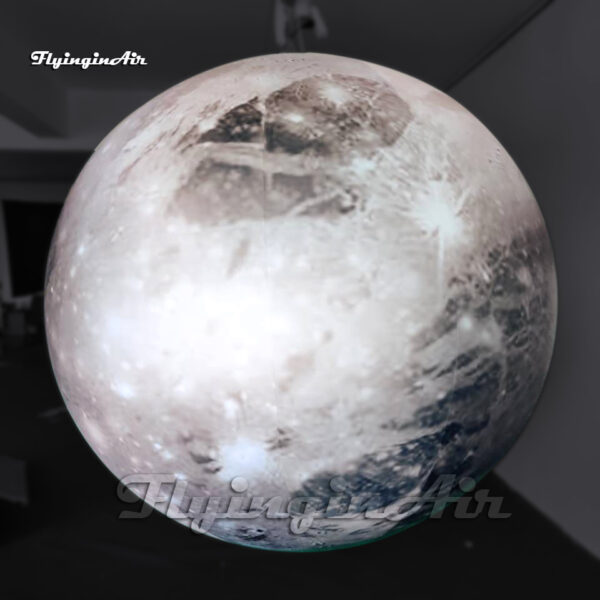 Esfera hinchable gigante colgante de Plutón con iluminación LED