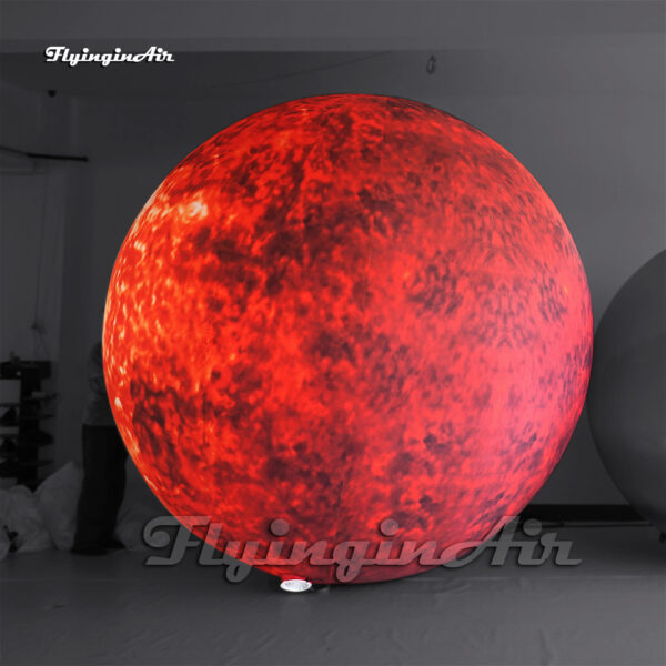 Esfera sol gigante inflable de 3 metros con luces LED - Globo estelar para decoración