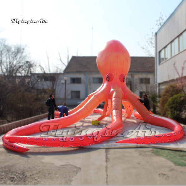 Pulpo gigante inflable naranja (modelo de animal marino) para eventos