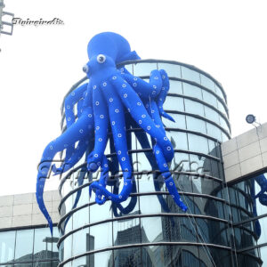 Pulpo inflable gigante azul para decoración de telón de fondo en carnavales (modelo de animal marino