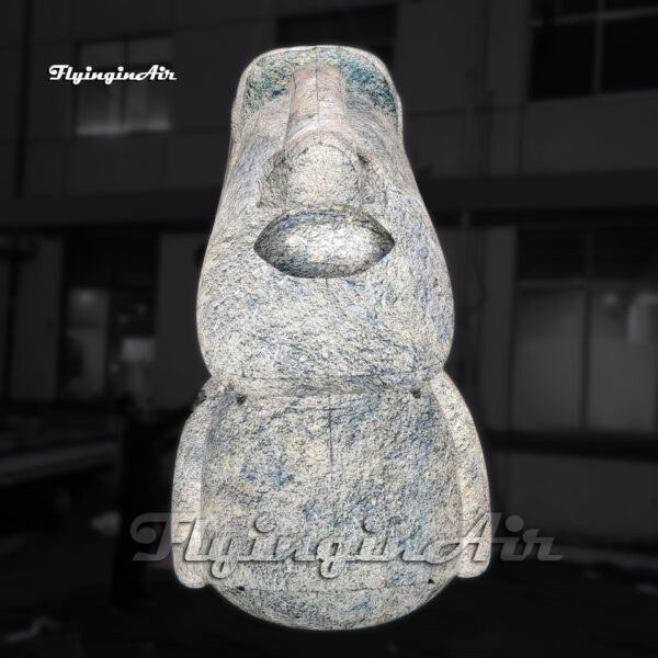 Réplica de la estatua de piedra de la isla de Pascua del modelo inflable gigante del moai con luz LED