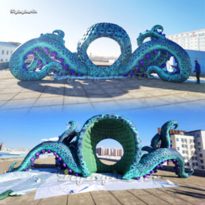 cabina de dj de animales marinos inflables gigantes para la decoración del escenario de carnaval