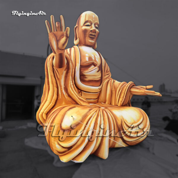 Gran estatua dorada inflable de Buda - Modelo para decoración de escenarios en carnavales