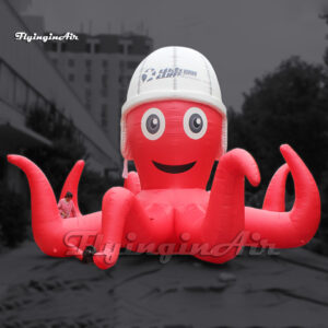 Modelo de pulpo marino gigante inflable rojo personalizado para eventos al aire libre