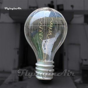 Bombilla transparente inflable grande de 4m para decoración de fiestas