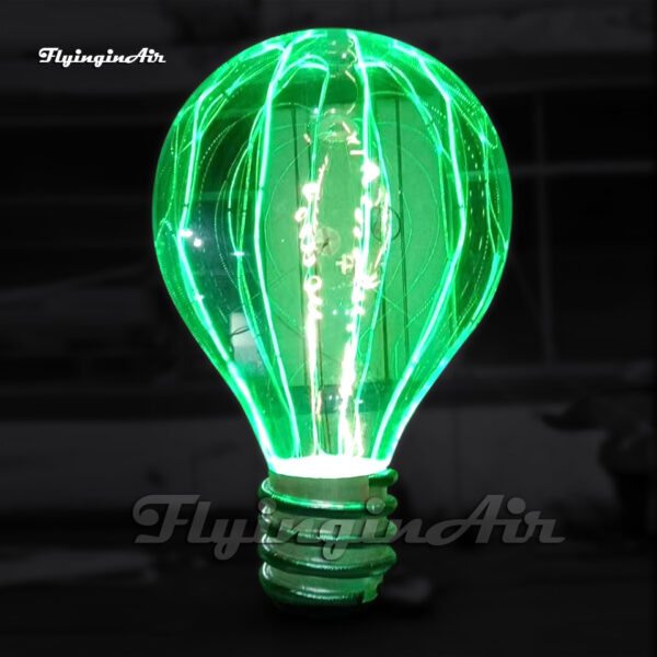 Réplica de bombilla transparente inflable gigante con luz RGB