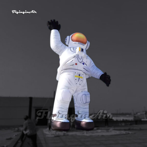 modelo de maniquí de astronauta inflable gigante blanco de 6 m de altura para fiesta temática espacial