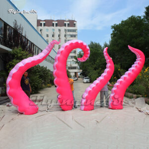 Tentáculo inflable rosa de pulpo gigante - Decoración arquitectónica