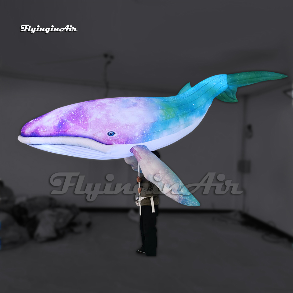 Ballena Inflable Gigante con Luces LED - Títere para Espectáculos 02