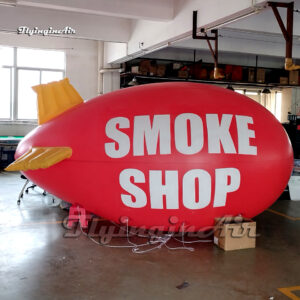Zepelín Inflable Rojo Gigante Personalizado - Modelo de Dirigible de PVC con Helio para Logotipos02