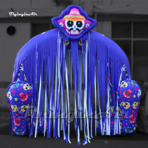 Arco de la Muerte Inflable Azul para Entrada de Halloween1