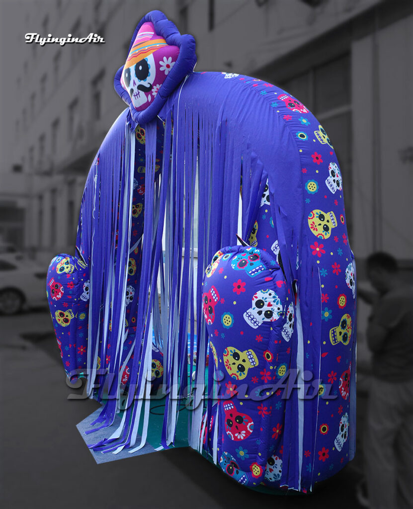Arco de la Muerte Inflable Azul para Entrada de Halloween2
