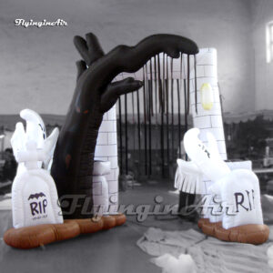 Puerta de Cementerio Inflable Grande para Halloween