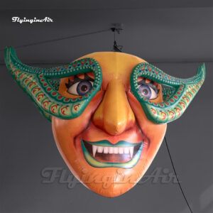 Modelo de máscara facial grande de Halloween: cabeza de Satán inflable1