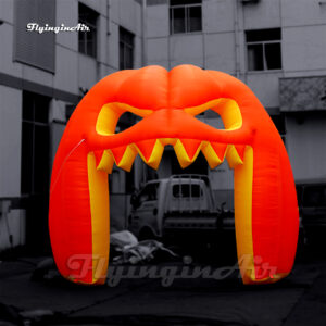 Arco de Cabeza de Calabaza Inflable Gigante Naranja para Halloween1