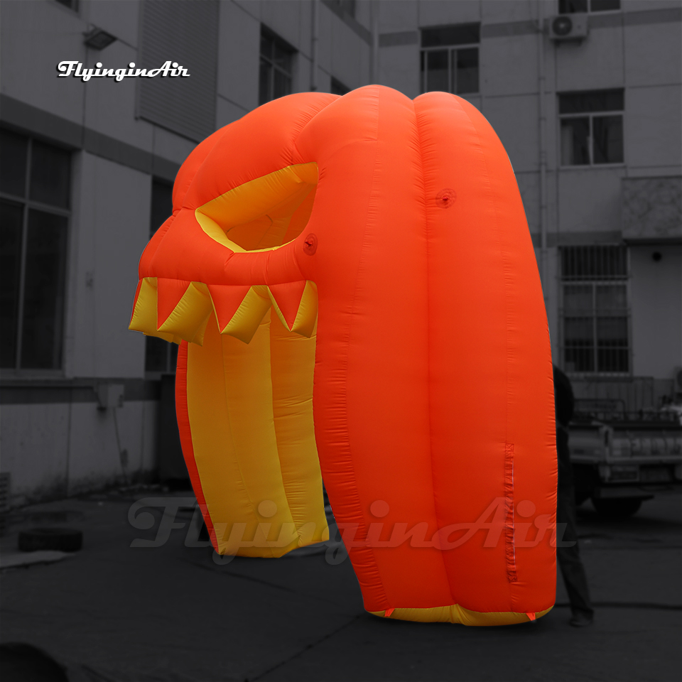 Arco de Cabeza de Calabaza Inflable Gigante Naranja para Halloween2