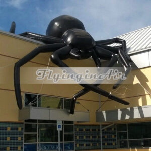 Araña negra inflable gigante para decoración de Halloween4