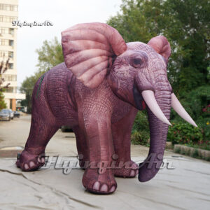 Maqueta de elefante animal inflable gigante marrón1