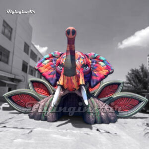 Túnel escénico de elefante inflable gigante1