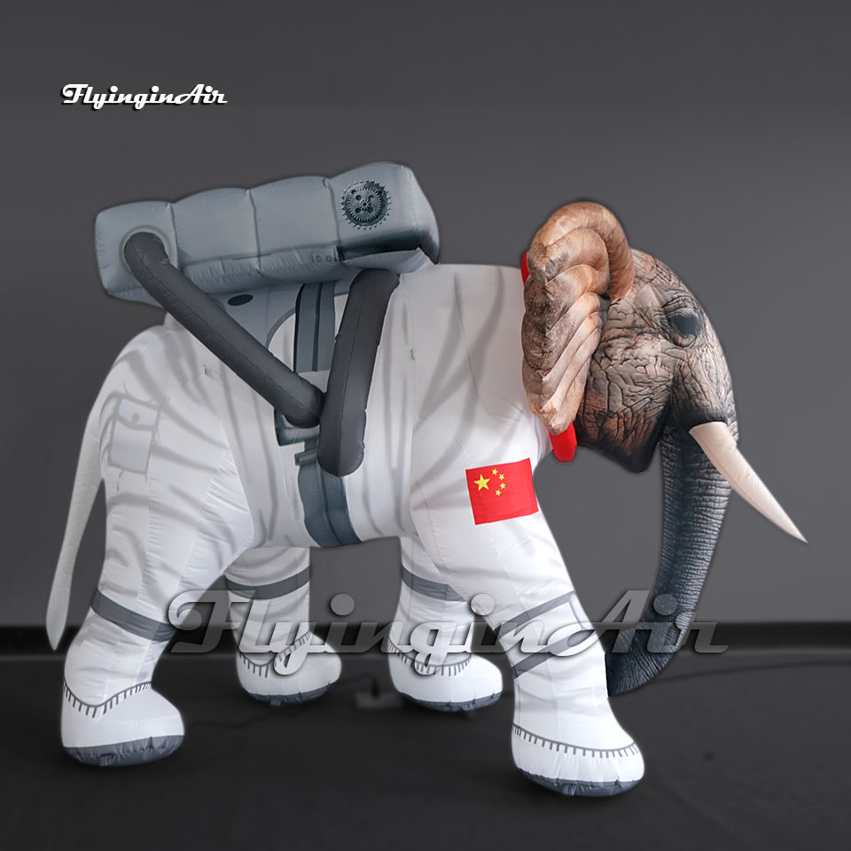 Elefante inflable gigante personalizado con traje espacial (2m-5m altura) - Para decoración escénica - Imagen 2