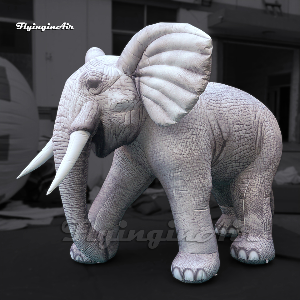 Elefante Inflable Gigante Blanco para Espectáculos de Desfile (2m/3m/5m) - Para Eventos