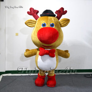 Disfraz Inflable de Reno Navideño para Caminar (2.2m Altura) - Para Eventos y Desfiles de Carnaval Navideño