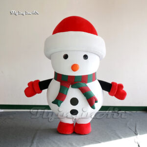 Disfraz de Muñeco de Nieve Inflable para Desfiles de Invierno - Tierno y Portátil para Eventos