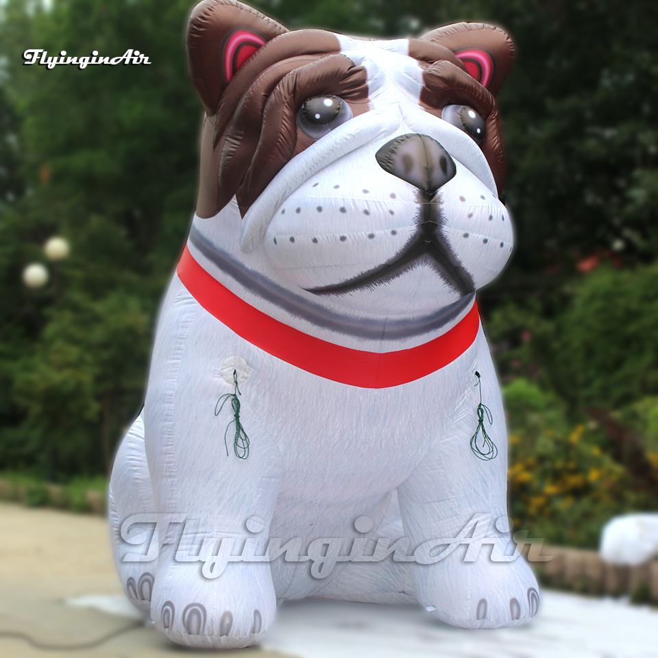 Modelo de Cachorro Bulldog Inflable Gigante y Tierno