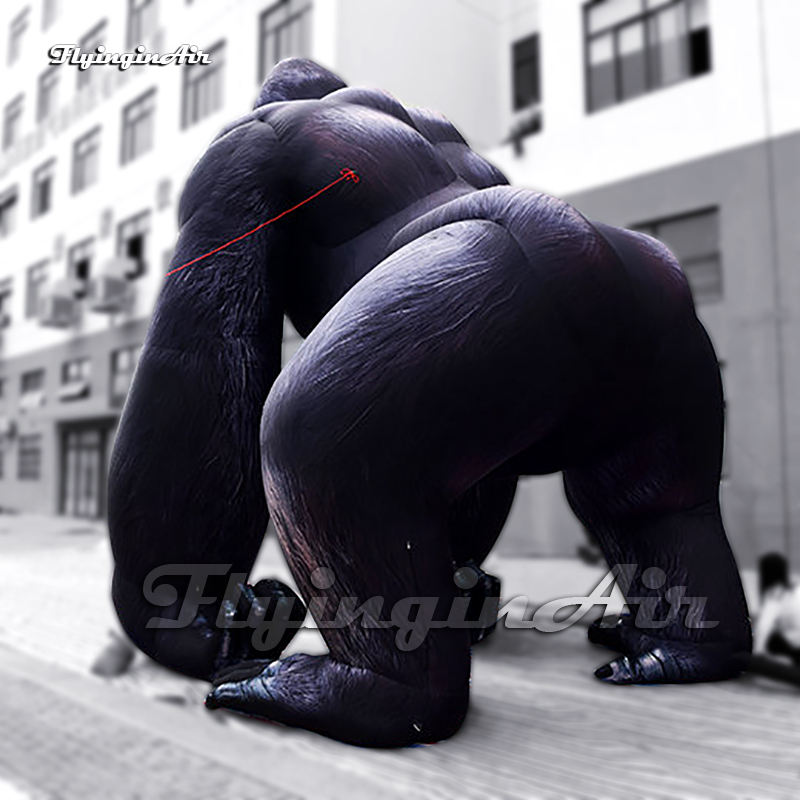 Gorila Negro Fuerte King Kong Inflable Gigante (6m Altura) - Para Decoración de Escenarios de Carnaval - Imagen 3