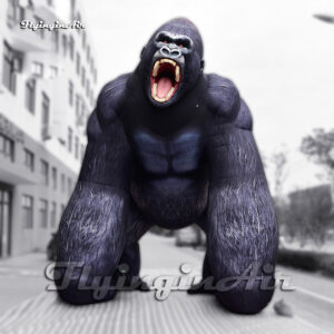 Gorila Negro Fuerte King Kong Inflable Gigante (6m Altura) - Para Decoración de Escenarios de Carnaval