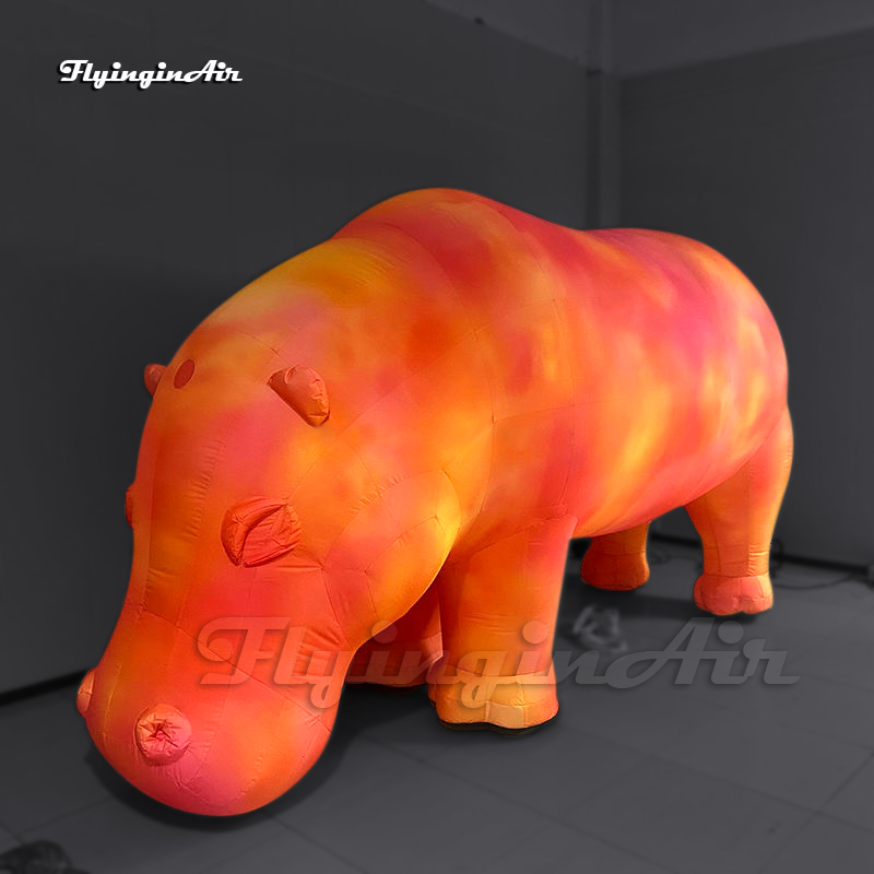 Colorful Giant Inflatable Hippo River Horse Model