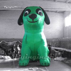 Modelo de Cachorro/Perro Inflable Gigante Verde Personalizado (4m Altura) - Para Publicidad y Decoración de Parques