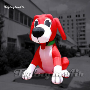 Modelo de perro de dibujos animados inflable gigante rojo (cachorro)