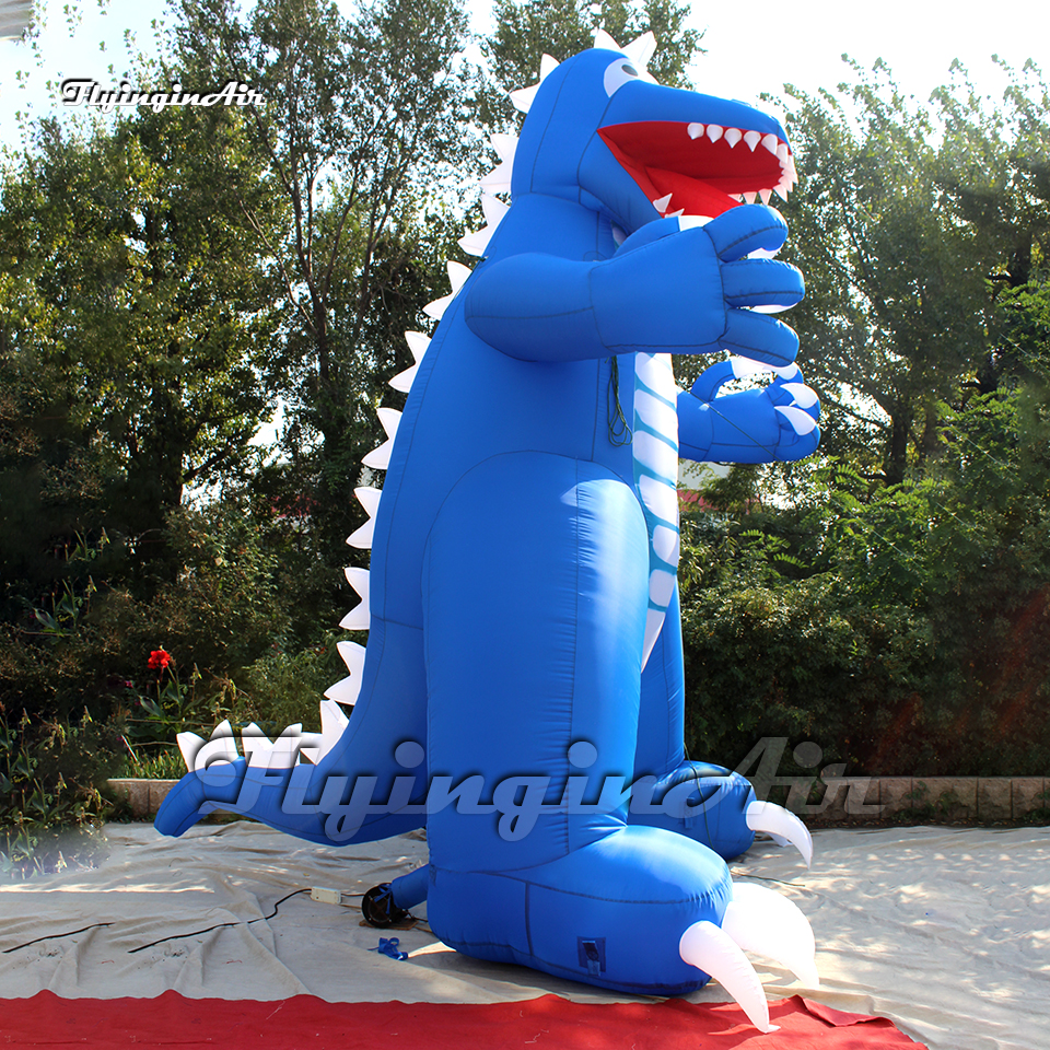 Godzilla de Dibujos Animados Inflable Gigante Azul