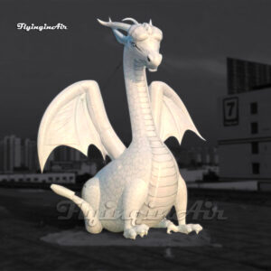 Dragón de hielo inflable gigante blanco personalizado